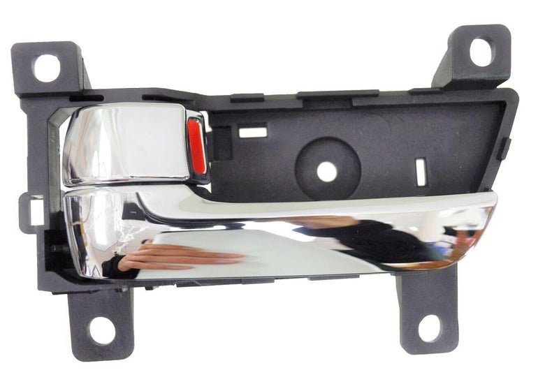 PT Auto Warehouse KI-2552M-LH - Inner Interior Inside Door Handle, Chrome Finish - Left Driver Side, Replaces 826101U000 - Image 1